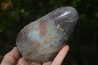 Polished Blue Rose Quartz Standing Free Forms x 2 From Madagascar - Toprock Gemstones and Minerals 