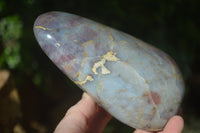 Polished Blue Rose Quartz Standing Free Forms x 2 From Madagascar - Toprock Gemstones and Minerals 