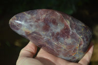 Polished Blue Rose Quartz Standing Free Forms x 2 From Madagascar - Toprock Gemstones and Minerals 