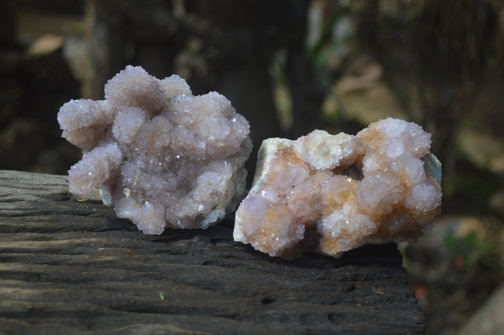 Natural Ametrine Spirit Quartz Clusters x 2 From Boekenhouthoek, South Africa - Toprock Gemstones and Minerals 