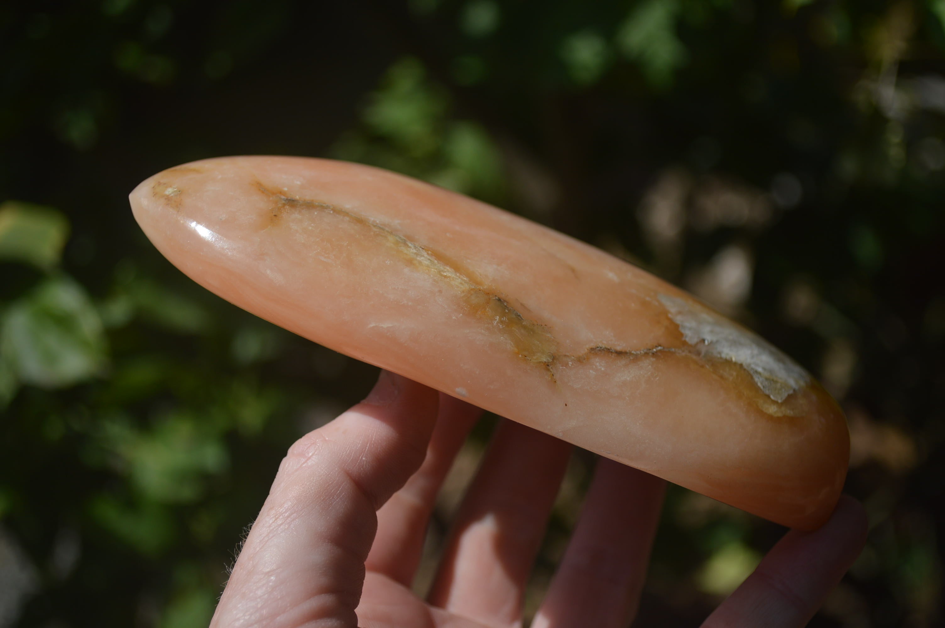 Polished Orange Twist Calcite Standing Free Forms x 2 From Madagascar - Toprock Gemstones and Minerals 