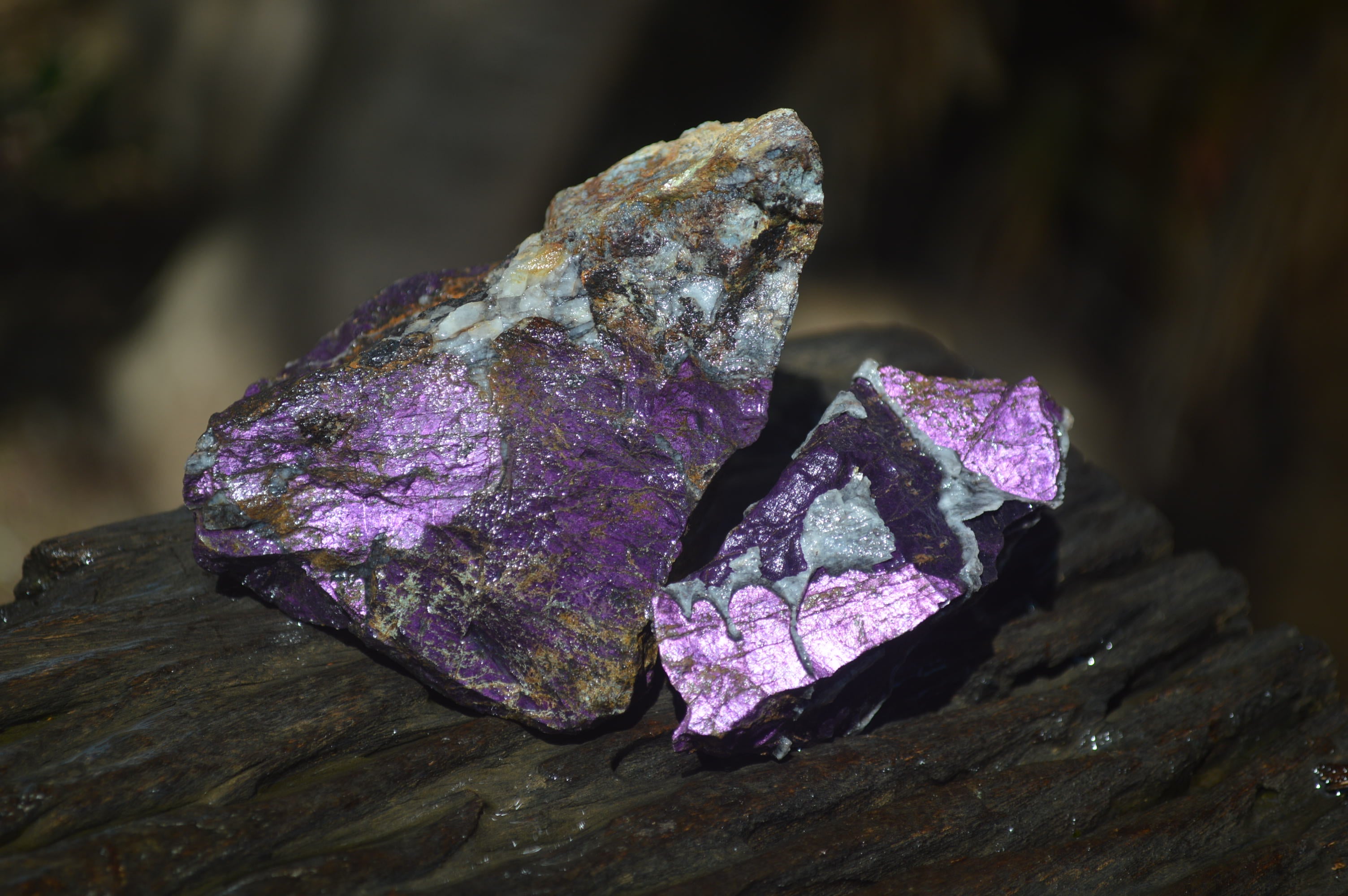 Natural Metallic Purpurite Cobbed Specimens x 13 From Erongo, Namibia - Toprock Gemstones and Minerals 