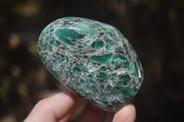 Polished Rare Emerald Mica In Matrix Standing Free Forms x 4 From Mutoko, Zimbabwe - Toprock Gemstones and Minerals 
