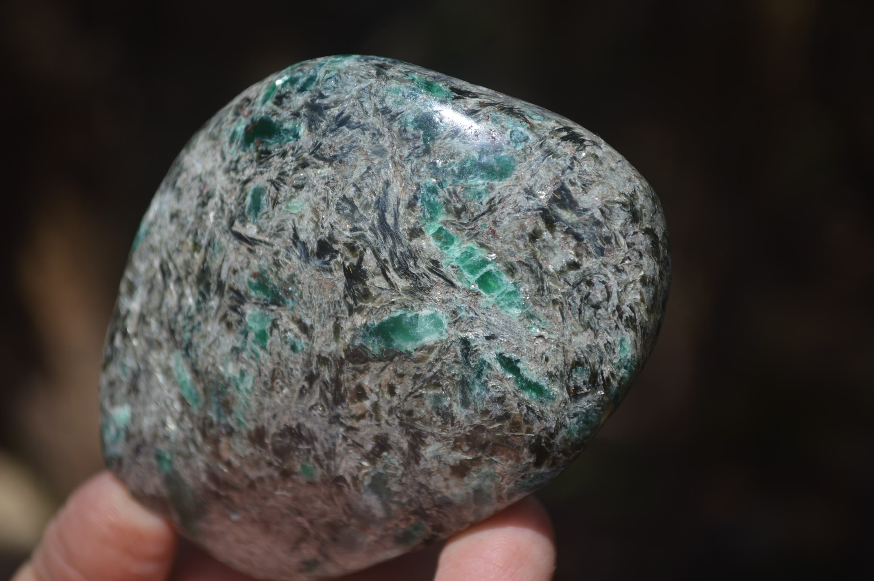 Polished Rare Emerald Mica In Matrix Standing Free Forms x 4 From Mutoko, Zimbabwe - Toprock Gemstones and Minerals 