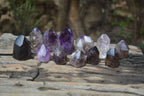 Polished Window Amethyst Quartz Crystals x 12 From Akansobe, Madagascar - Toprock Gemstones and Minerals 