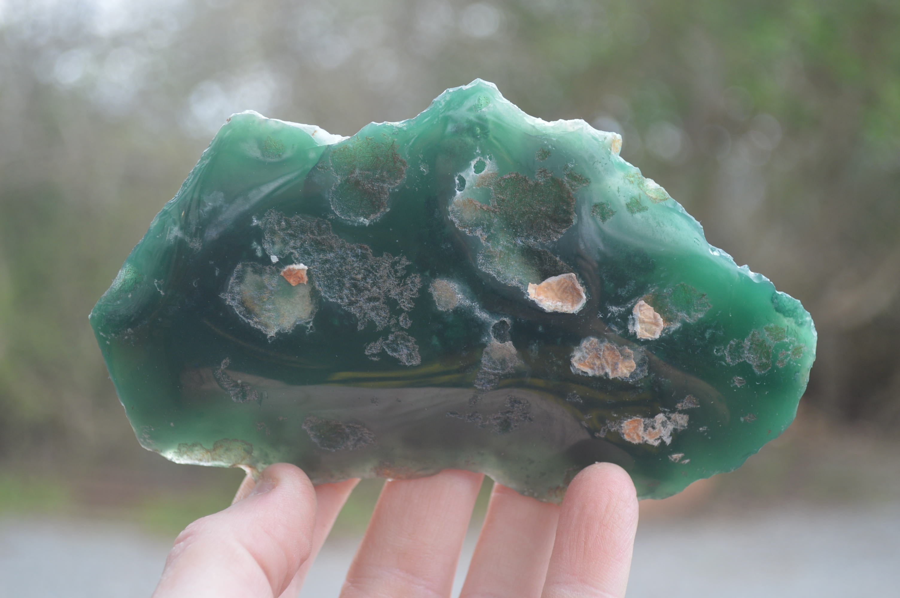 Polished On One Side Emerald Mtorolite x 6 From Mutorashanga, Zimbabwe - Toprock Gemstones and Minerals 