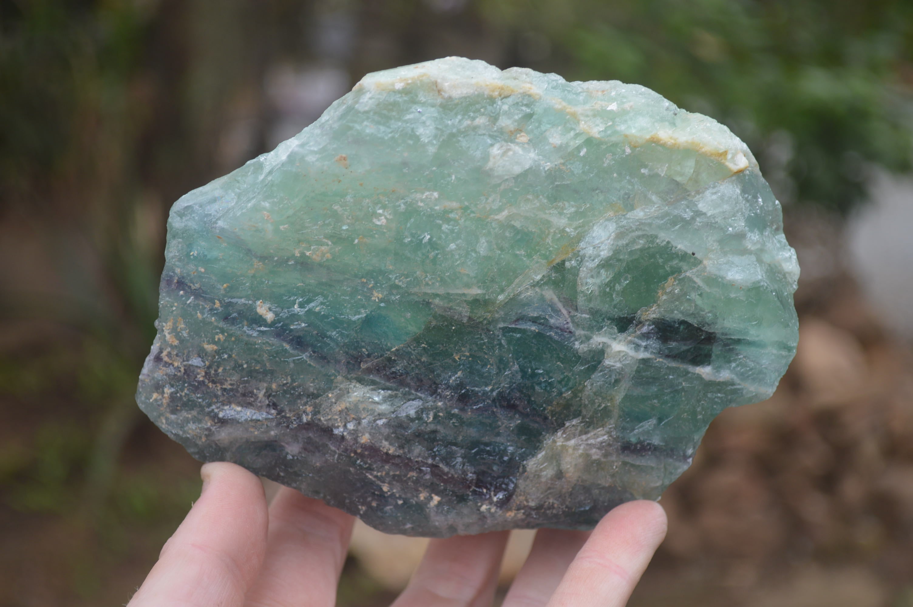 Natural Watermelon Fluorite Cobbed Specimens x 4 From Uis, Namibia - Toprock Gemstones and Minerals 