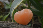 Polished Orange Twist Calcite Gemstone Hearts x 3 From Madagascar - Toprock Gemstones and Minerals 