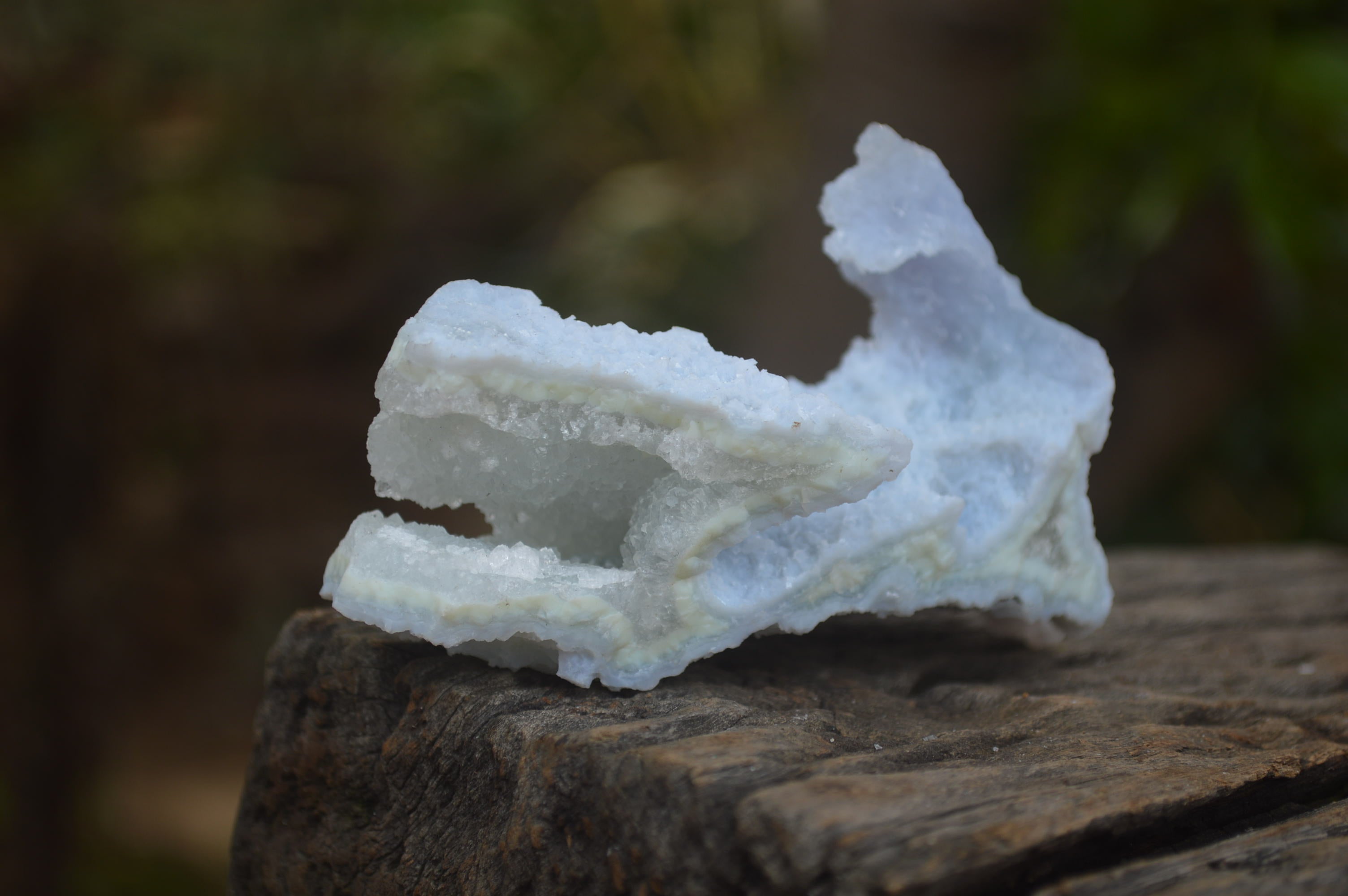 Natural Etched Blue Chalcedony Specimens x 6 From Nsanje, Malawi - Toprock Gemstones and Minerals 