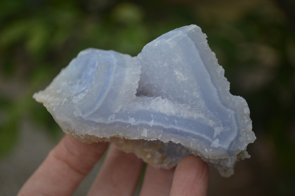 Natural Etched Blue Chalcedony Specimens x 6 From Nsanje, Malawi - Toprock Gemstones and Minerals 