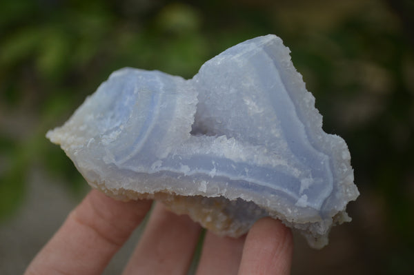 Natural Etched Blue Chalcedony Specimens x 6 From Nsanje, Malawi - Toprock Gemstones and Minerals 