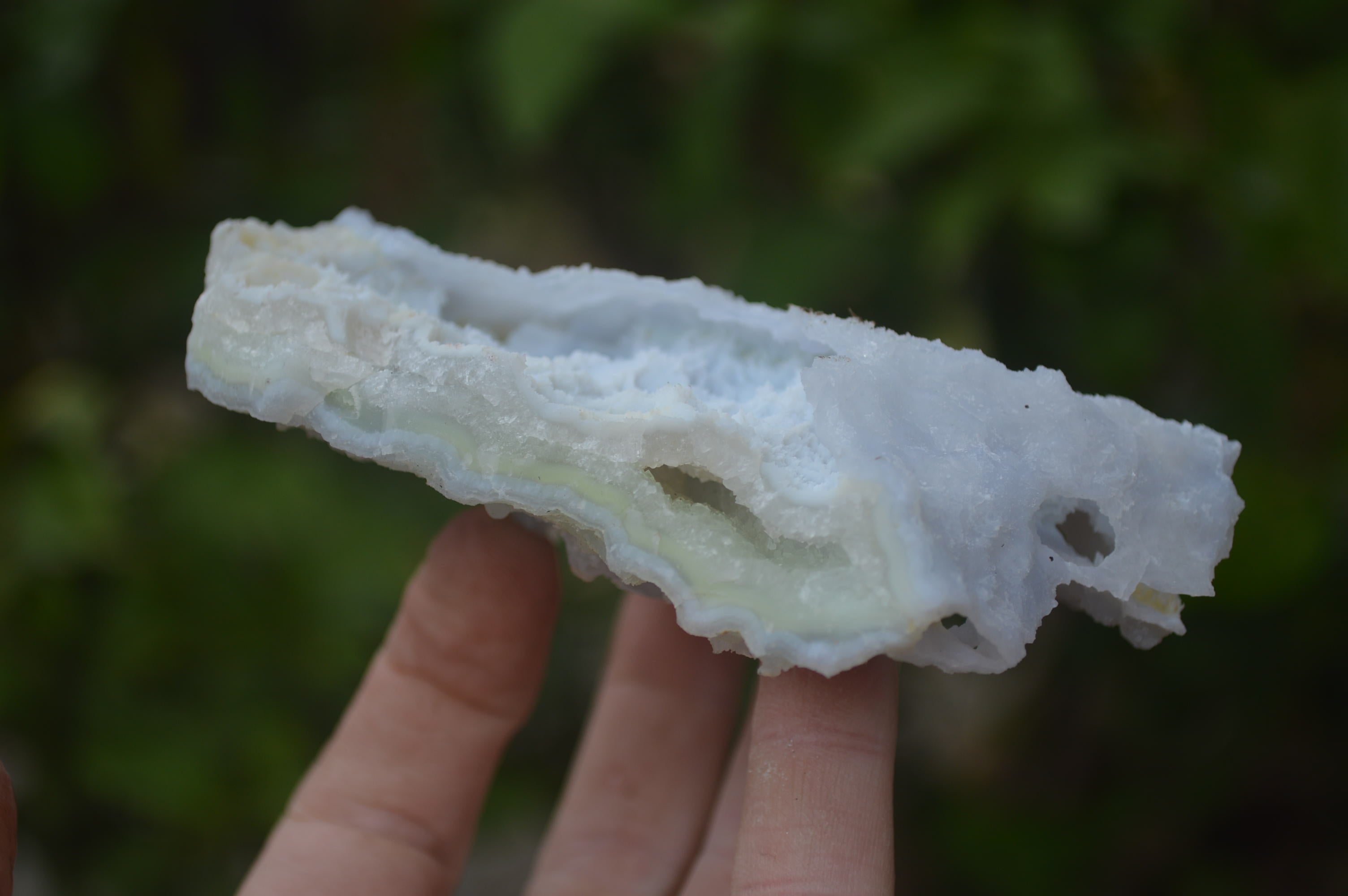 Natural Etched Blue Chalcedony Specimens x 6 From Nsanje, Malawi - Toprock Gemstones and Minerals 