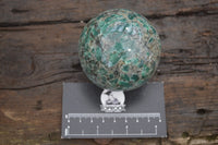 Polished Rare Emerald Mica In Matrix Spheres x 2 From Mutoko, Zimbabwe - Toprock Gemstones and Minerals 