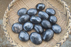 Polished Black Tourmaline Palm Stones x 24 From Madagascar - Toprock Gemstones and Minerals 