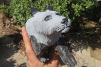 Hand Made Wonder Stone Panda Carving x 1 From Zimbabwe