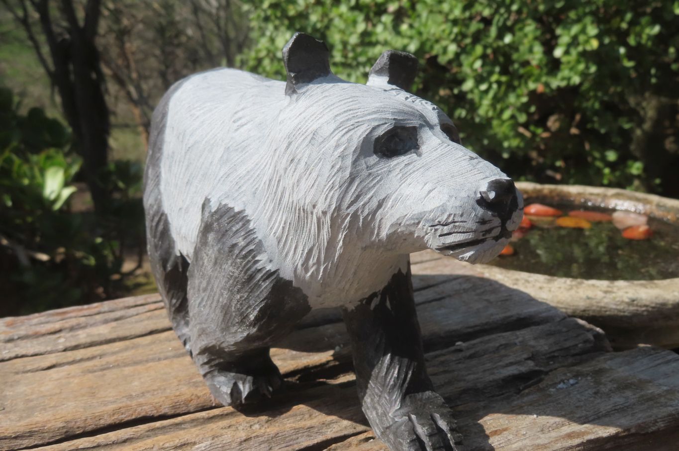 Hand Made Wonder Stone Panda Carving x 1 From Zimbabwe - Toprock Gemstones and Minerals 