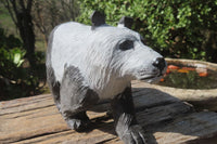 Hand Made Wonder Stone Panda Carving x 1 From Zimbabwe