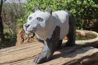 Hand Made Wonder Stone Panda Carving x 1 From Zimbabwe