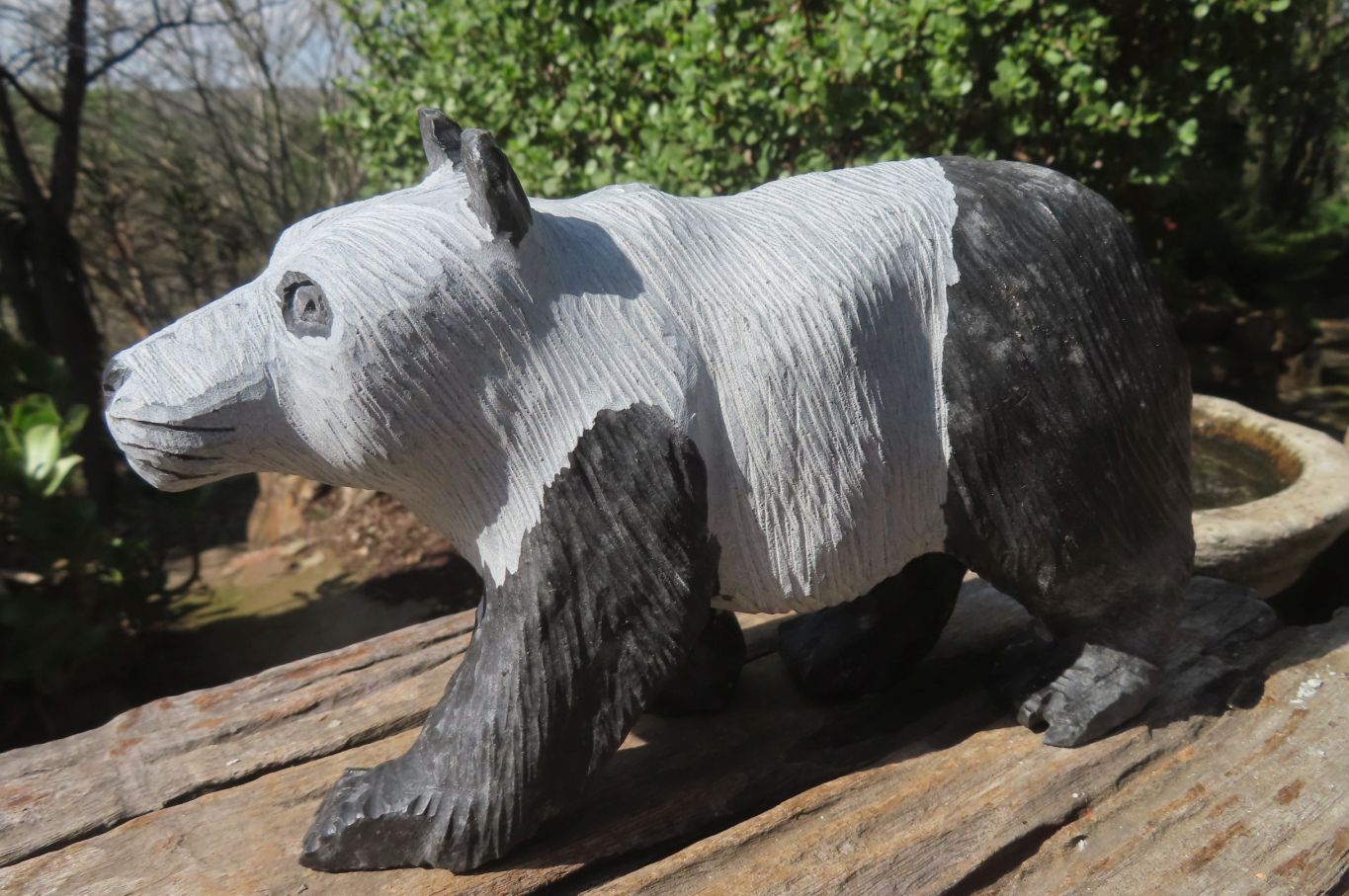 Hand Made Wonder Stone Panda Carving x 1 From Zimbabwe - Toprock Gemstones and Minerals 