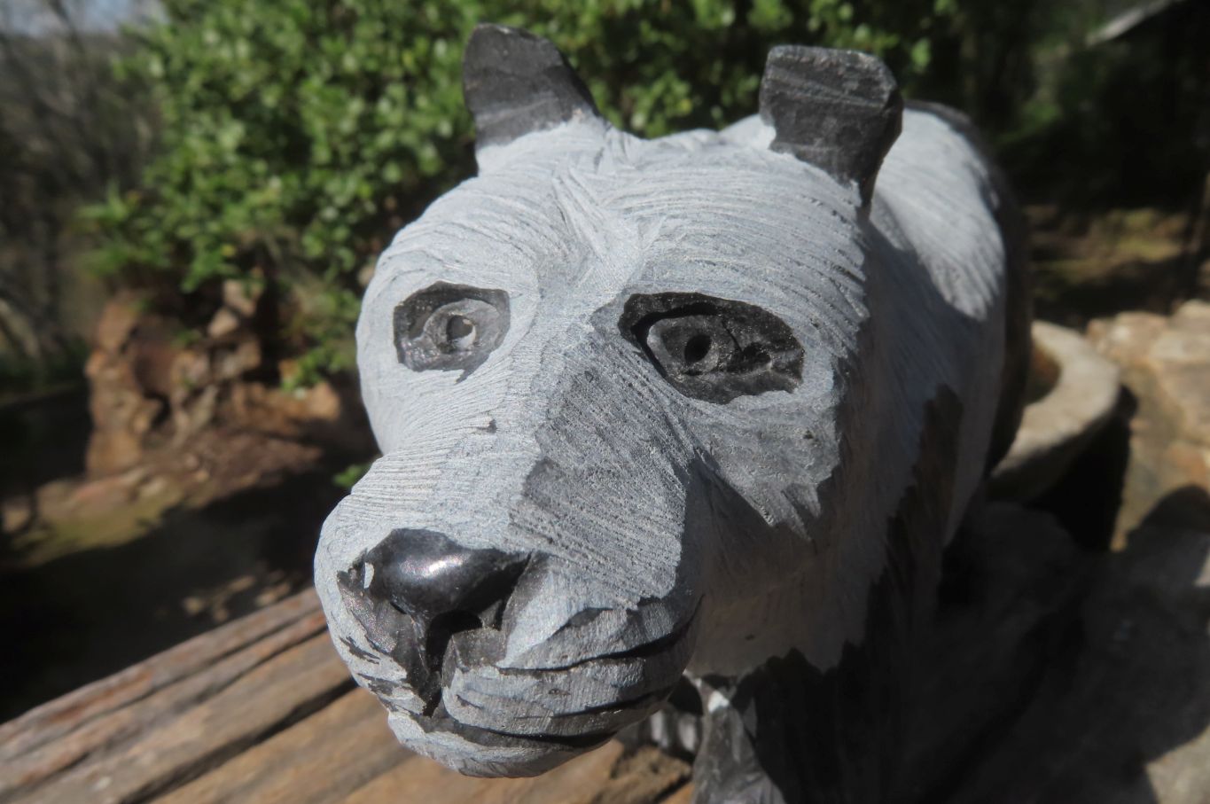 Hand Made Wonder Stone Panda Carving x 1 From Zimbabwe - Toprock Gemstones and Minerals 