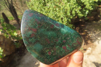 Polished Ruby Corundum In Chrome Verdite Standing Free Forms x 5 From Zimbabwe - Toprock Gemstones and Minerals 