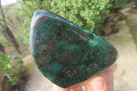 Polished Ruby Corundum In Chrome Verdite Standing Free Forms x 5 From Zimbabwe - Toprock Gemstones and Minerals 