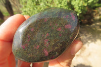 Polished Ruby Corundum In Chrome Verdite Standing Free Forms x 5 From Zimbabwe - Toprock Gemstones and Minerals 