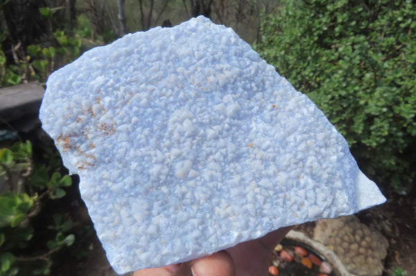 Natural Crystalline Blue Lace Agate Plates x 2 From Namibia - Toprock Gemstones and Minerals 