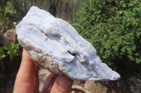 Natural Crystalline Blue Lace Agate Plates x 2 From Namibia - Toprock Gemstones and Minerals 