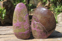 Polished Stichtite Standing Free Forms x 6 From Barberton, South Africa - Toprock Gemstones and Minerals 
