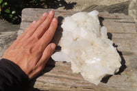 Natural White Quartz Clusters x 2 From Madagascar - Toprock Gemstones and Minerals 