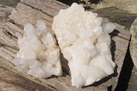 Natural White Quartz Clusters x 2 From Madagascar - Toprock Gemstones and Minerals 