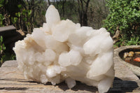 Natural White Quartz Clusters x 2 From Madagascar - Toprock Gemstones and Minerals 