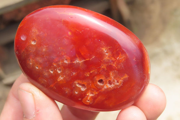 Polished Carnelian Palm Stones x 12 From Madagascar - Toprock Gemstones and Minerals 