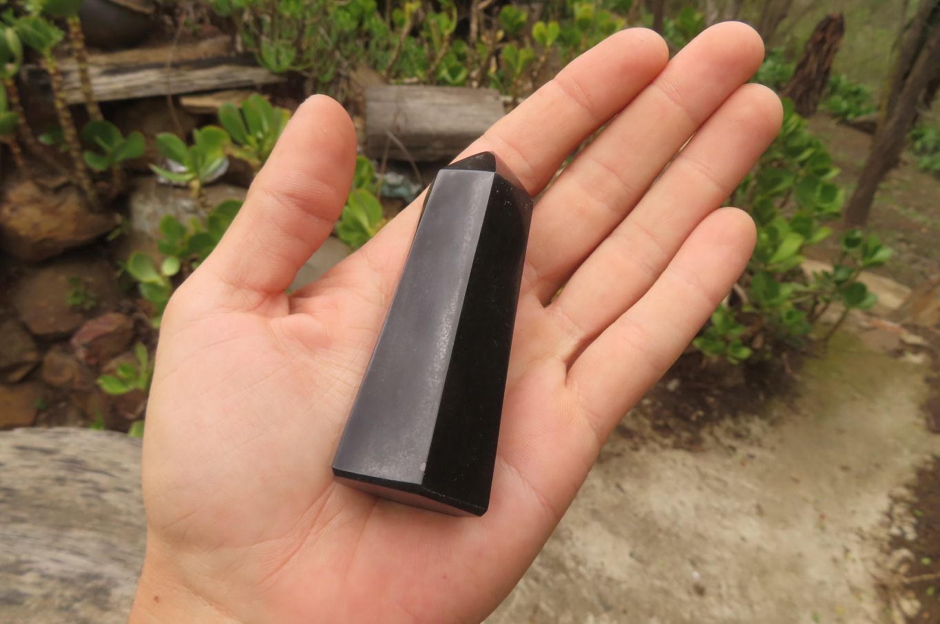 Polished Black Basalt Points x 12 From Antsirabe, Madagascar - Toprock Gemstones and Minerals 