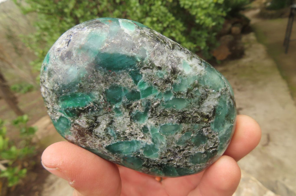 Polished Rare Emerald Mica In Matrix Free Forms x 6 From Mutoko, Zimbabwe - Toprock Gemstones and Minerals 