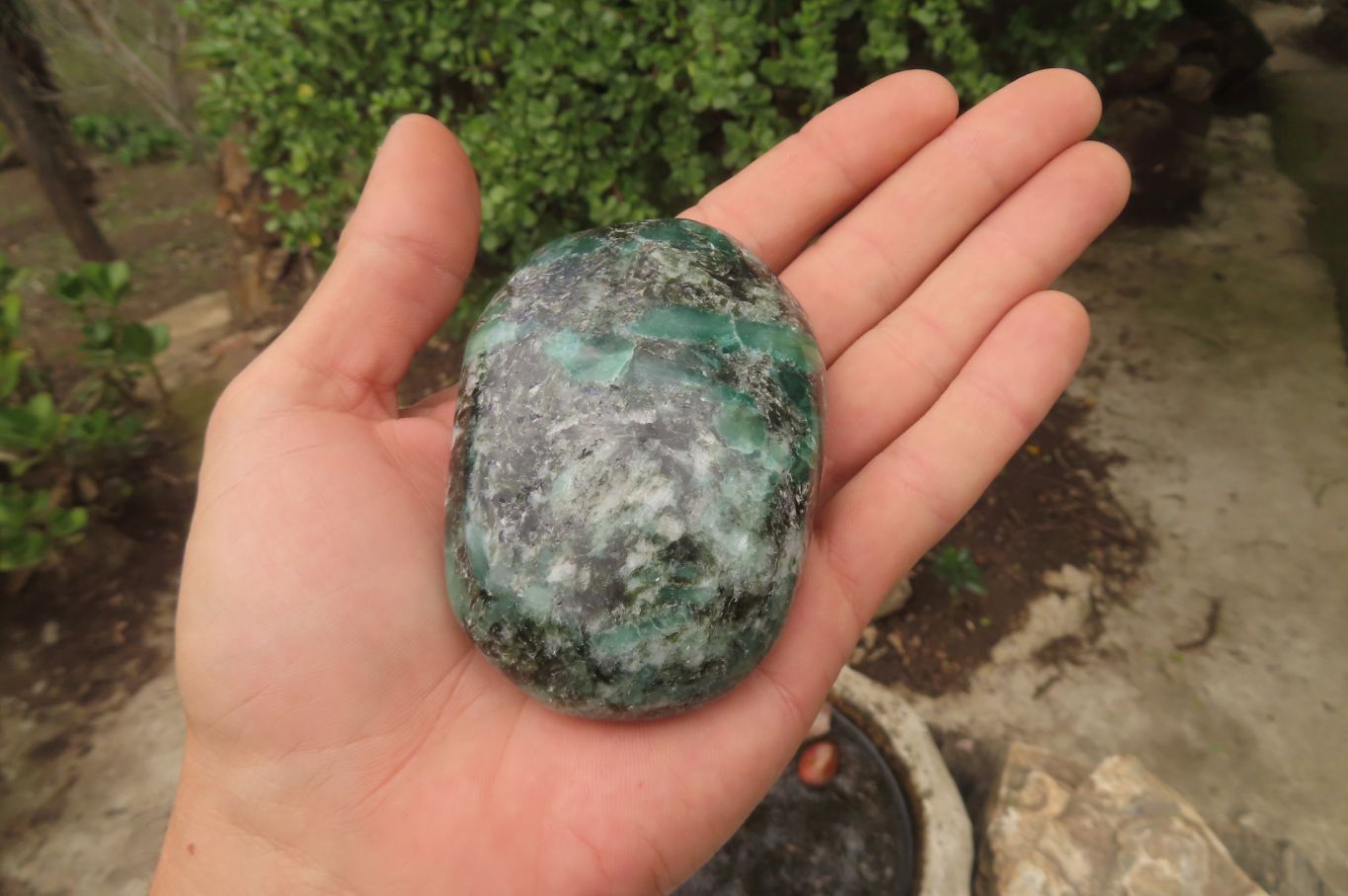 Polished Rare Emerald Mica In Matrix Free Forms x 6 From Mutoko, Zimbabwe - Toprock Gemstones and Minerals 
