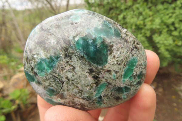 Polished Rare Emerald Mica In Matrix Free Forms x 6 From Mutoko, Zimbabwe - Toprock Gemstones and Minerals 