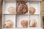 Polished Flower Agate Hearts x 6 From Antsahalova, Madagascar - Toprock Gemstones and Minerals 