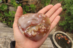 Polished Flower Agate Hearts x 6 From Antsahalova, Madagascar - Toprock Gemstones and Minerals 