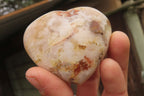 Polished Flower Agate Hearts x 6 From Antsahalova, Madagascar - Toprock Gemstones and Minerals 