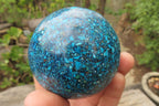 Polished Chrysocolla Conglomerate Spheres x 2 From Congo - Toprock Gemstones and Minerals 
