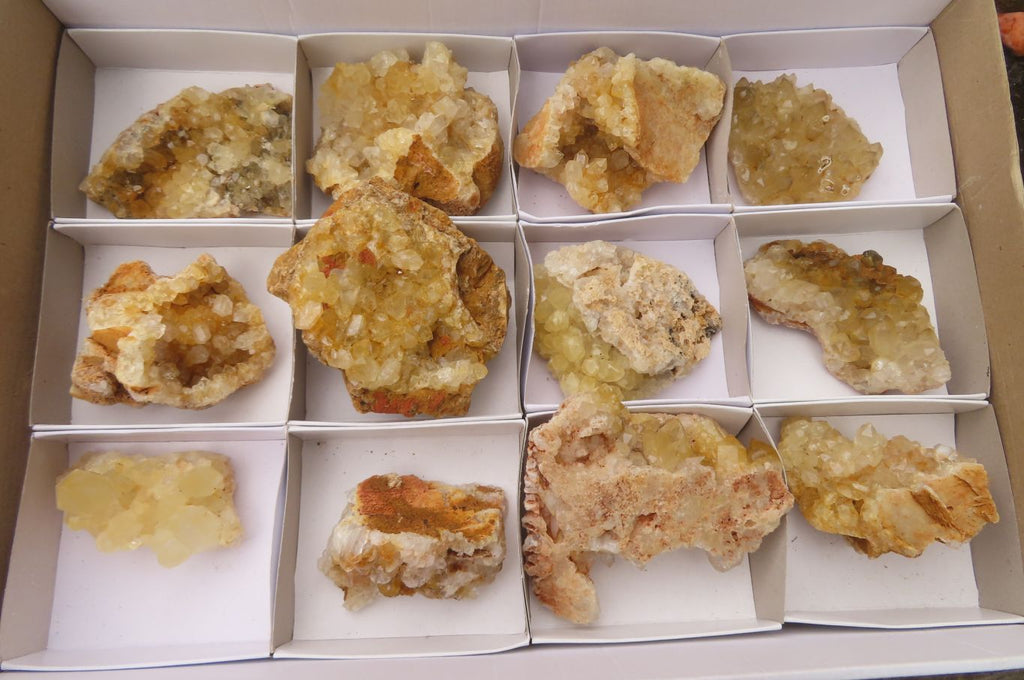 Natural Limonite Quartz Specimens x 12 From Zambia - Toprock Gemstones and Minerals 