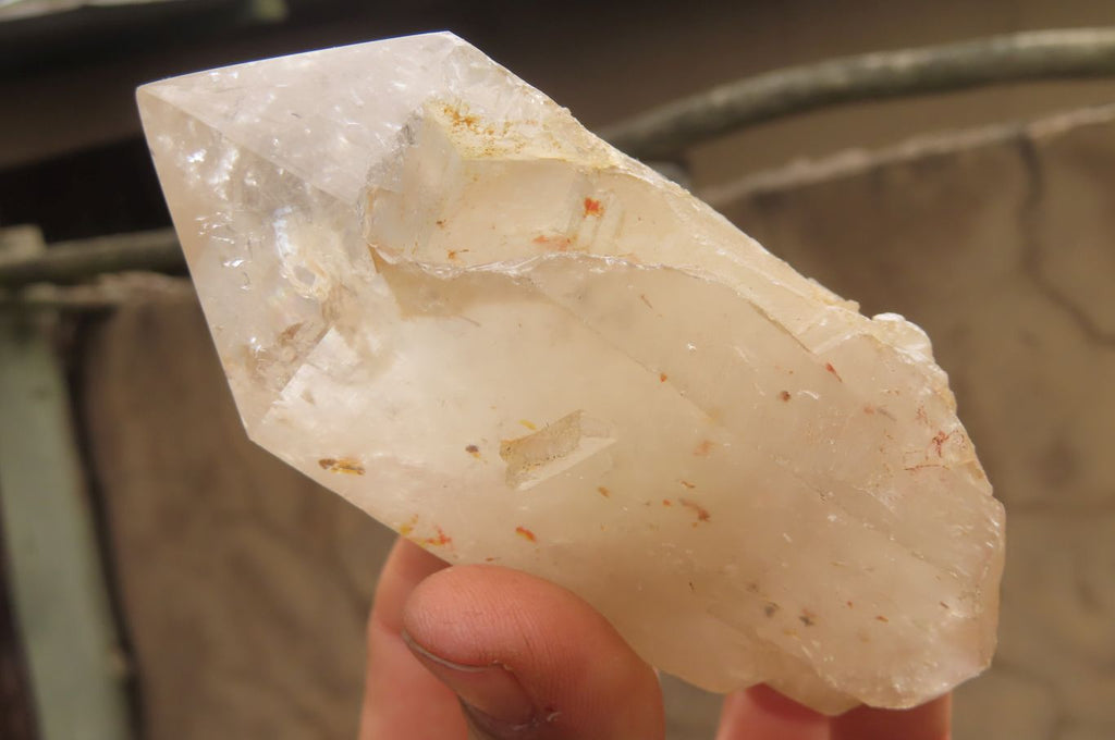 Polished Partially Arcadian Quartz Crystals x 3 From Angola - Toprock Gemstones and Minerals 