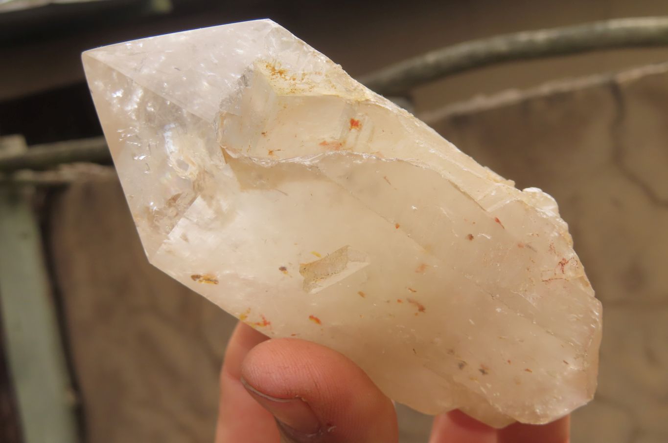 Polished Partially Arcadian Quartz Crystals x 3 From Angola - Toprock Gemstones and Minerals 
