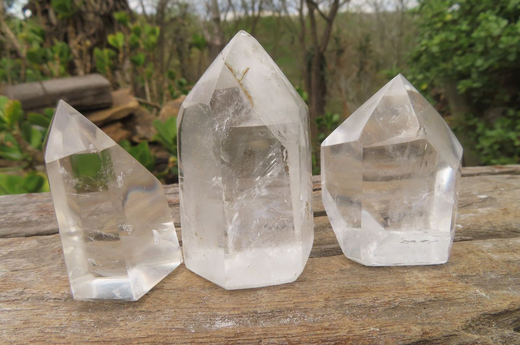 Polished Clear Quartz Crystals x 12 From Madagascar - Toprock Gemstones and Minerals 