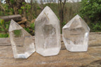 Polished Clear Quartz Crystals x 12 From Madagascar - Toprock Gemstones and Minerals 
