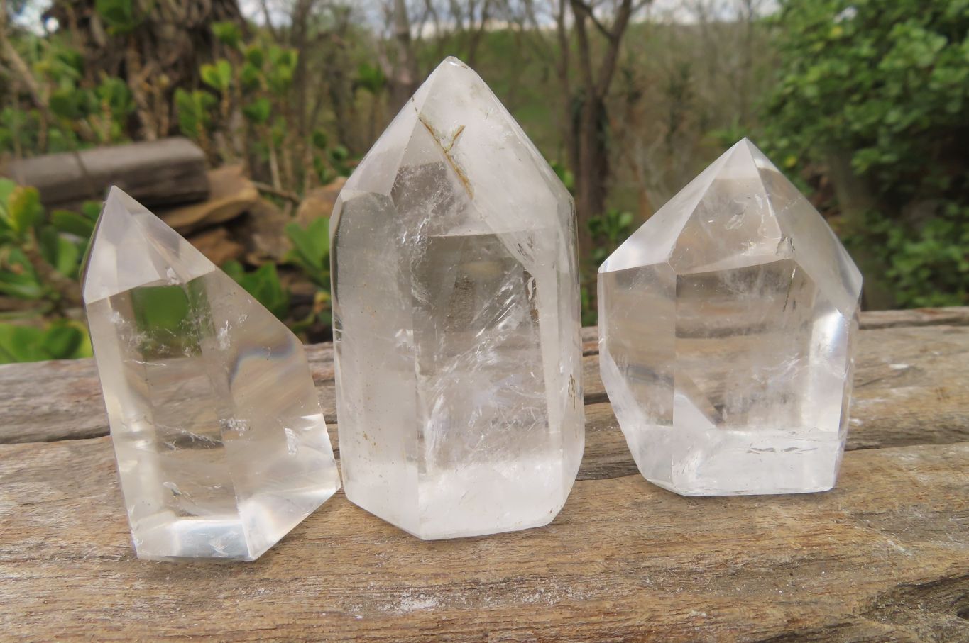Polished Clear Quartz Crystals x 12 From Madagascar - Toprock Gemstones and Minerals 