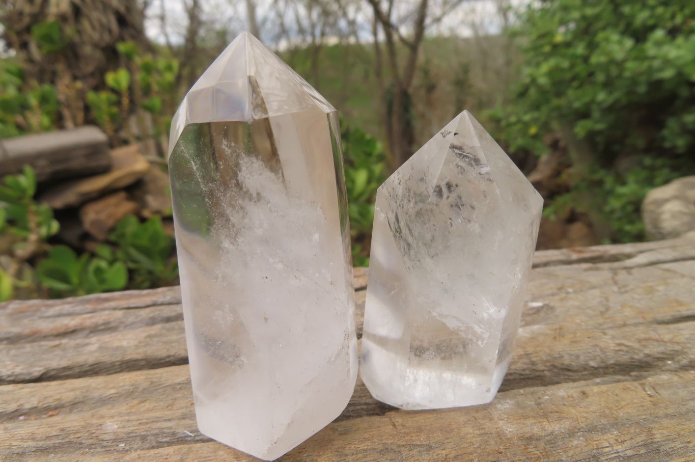 Polished Clear Quartz Crystals x 12 From Madagascar - Toprock Gemstones and Minerals 