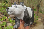 Hand Made Wonder Stone Panda Carving x 1 From Zimbabwe - Toprock Gemstones and Minerals 